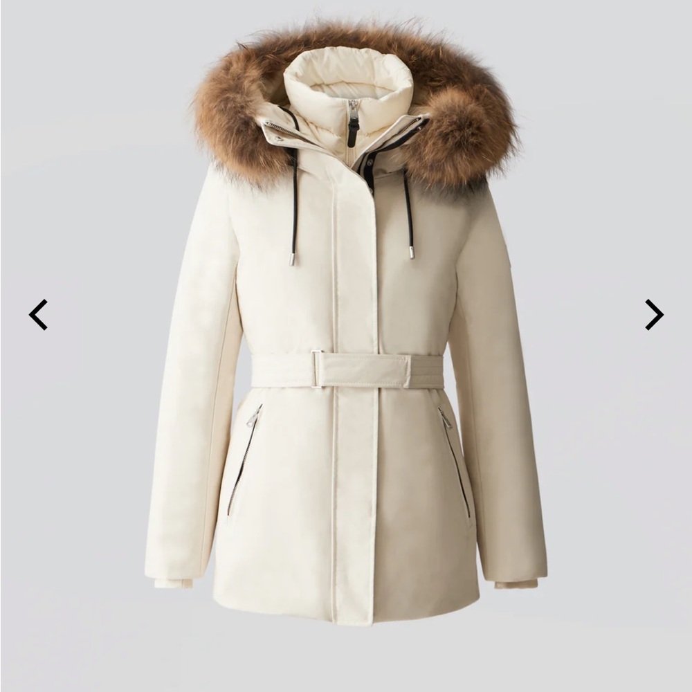 JENI 2-in-1 down parka with removable bib and natural fur